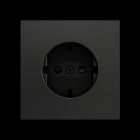 ZENNIO - ZS70. Schuko-Steckdosenabdeckung ohne Schrauben 70x70 mm - Schwarz