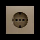 ZENNIO - ZS70. Schuko-Steckdosenabdeckung ohne Schrauben 70x70 mm - Champagne