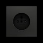 ZENNIO - ZS70. Französische Steckdosenabdeckung ohne Schrauben 70x70 mm - Schwarz
