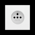 ZENNIO - ZS70. Französische Steckdosenabdeckung ohne Schrauben 70x70 mm - Mattweiß