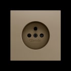 ZENNIO - ZS70. Französische Steckdosenabdeckung ohne Schrauben 70x70 mm - Champagne