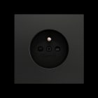 ZENNIO - ZS70. Französische Steckdosenabdeckung mit Schrauben 70x70 mm - Schwarz