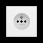 ZENNIO - ZS70. Französische Steckdosenabdeckung mit Schrauben 70x70 mm - Mattweiß