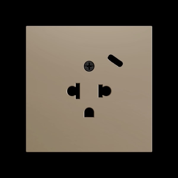 ZENNIO - ZS70. Euro-Amerikanische Steckdosenabdeckung mit USB C 70x70 mm - Champagne