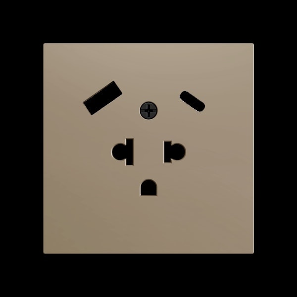 ZENNIO - ZS70. Euro-Amerikanische Steckdosenabdeckung mit USB C und A 70x70 mm - Champagn