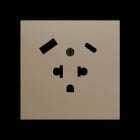 ZENNIO - ZS70. Euro-Amerikanische Steckdosenabdeckung mit USB C und A 70x70 mm - Champagn