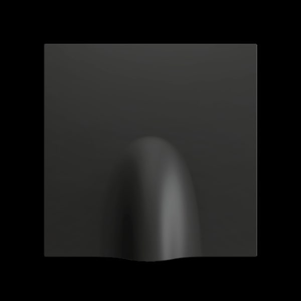 ZENNIO - ZS70. Kabelauslass-Abdeckung 70x70 mm - Schwarz