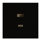 ZENNIO - ZS70. Abdeckplatte für Zweifach-USB-Ladegerät C+A 70x70 mm - Schwarz