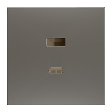 ZENNIO - ZS70. Abdeckplatte für Zweifach-USB-Ladegerät C+A 70x70 mm - Silber
