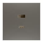 ZENNIO - ZS70. Abdeckplatte für Zweifach-USB-Ladegerät C+A 70x70 mm - Silber