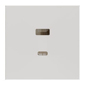 ZENNIO - ZS70. Abdeckplatte für Zweifach-USB-Ladegerät C+A 70x70 mm - Mattweiß