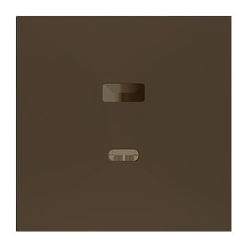 ZENNIO - ZS70. Abdeckplatte für Zweifach-USB-Ladegerät C+A 70x70 mm - Mokka