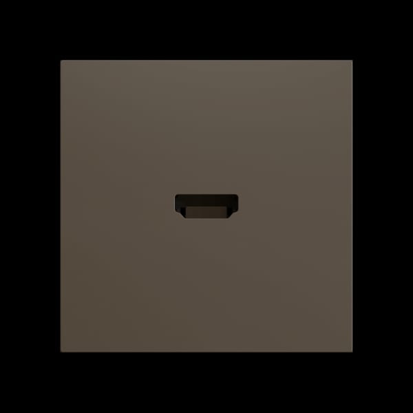 ZENNIO - ZS70. Abdeckung für HDMI Einsatz 70x70 mm - Mokka