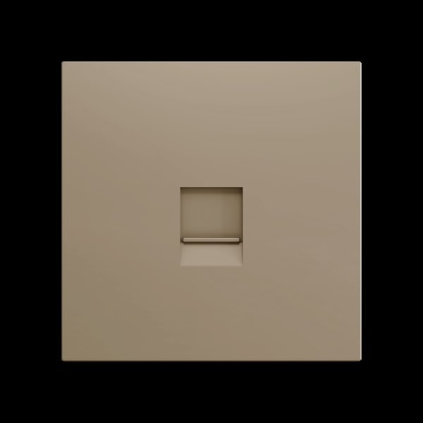 ZENNIO - ZS70. Abdeckung für RJ45 Anschluss 70x70 mm - 1 Modul - Champagne