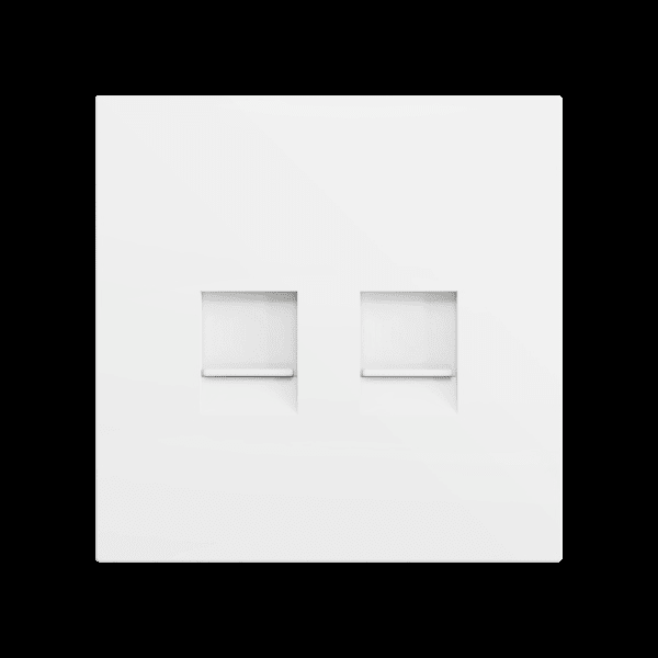 ZENNIO - ZS70. Abdeckung für RJ45 Anschluss 70x70 mm - 2 Module - Mattweiß