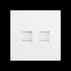 ZENNIO - ZS70. Abdeckung für RJ45 Anschluss 70x70 mm - 2 Module - Mattweiß