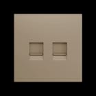 ZENNIO - ZS70. Abdeckung für RJ45 Anschluss 70x70 mm - 2 Module - Champagne