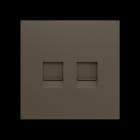 ZENNIO - ZS70. Abdeckung für RJ45 Anschluss 70x70 mm - 2 Module - Mokka