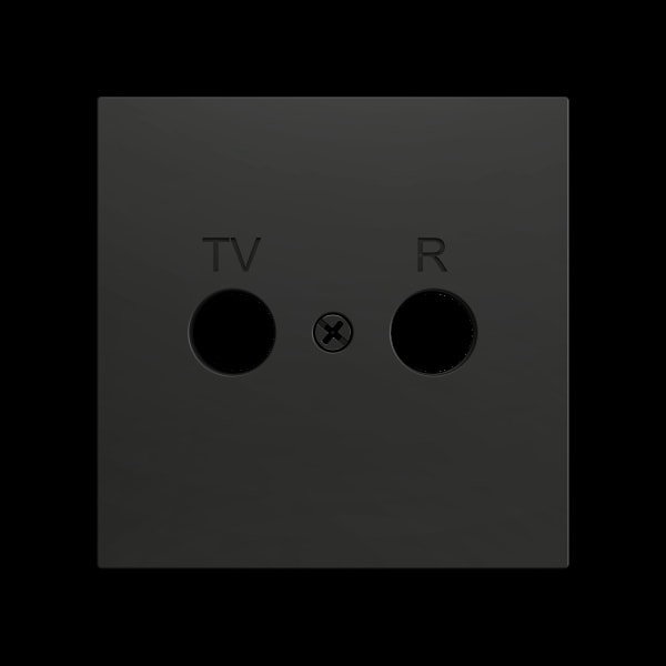 ZENNIO - ZS70. Abdeckung für TV/R Einsatz 70x70 mm - Schwarz