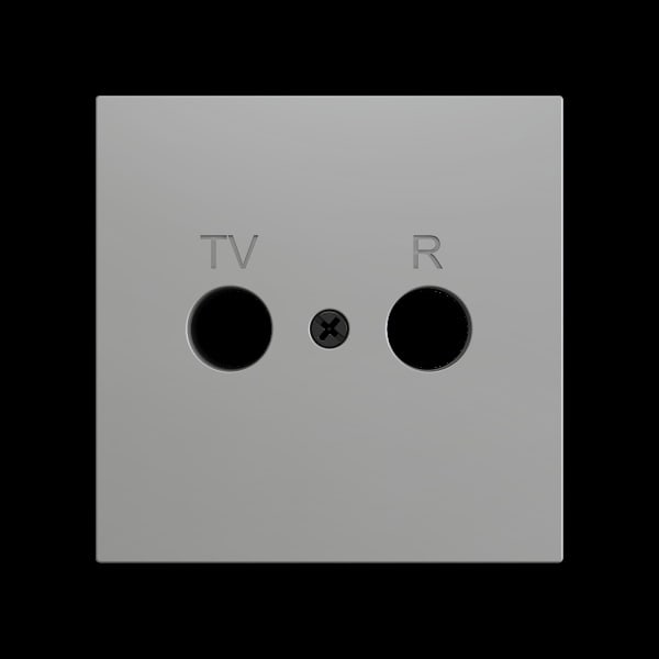 ZENNIO - ZS70. Abdeckung für TV/R Einsatz 70x70 mm - Silber