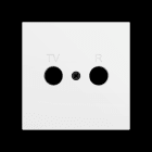 ZENNIO - ZS70. Abdeckung für TV/R Einsatz 70x70 mm - Mattweiß