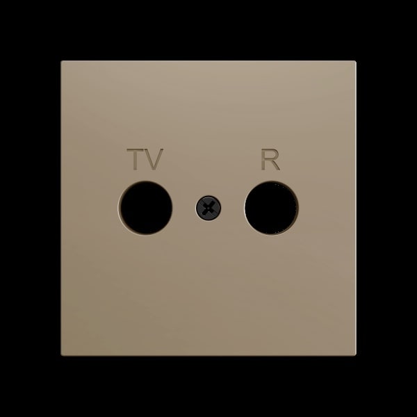 ZENNIO - ZS70. Abdeckung für TV/R Einsatz 70x70 mm - Champagne