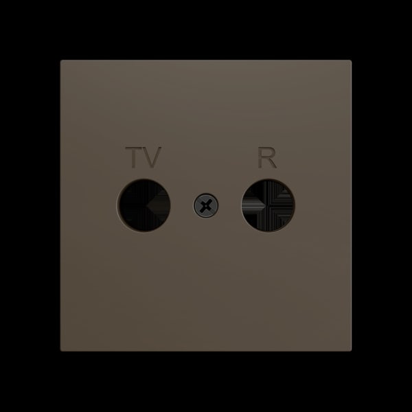 ZENNIO - ZS70. Abdeckung für TV/R Einsatz 70x70 mm - Mokka