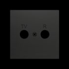 ZENNIO - ZS70. Abdeckung für TV-R/SAT Einsatz 70x70 mm - Schwarz