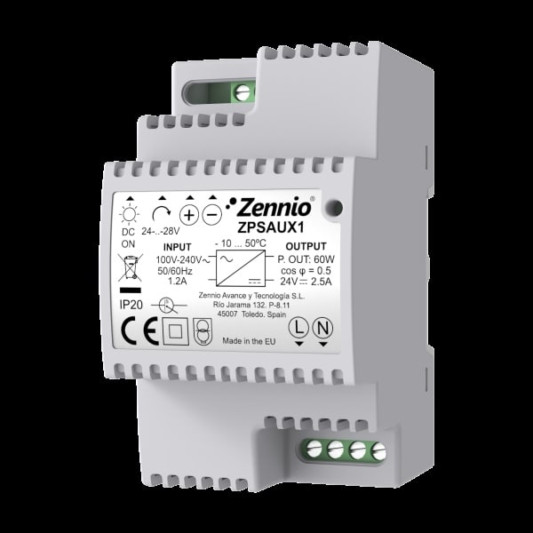 ZENNIO - Spannungsversorgung 24-28VDC 60WA (out) / 110-230VAC (in)