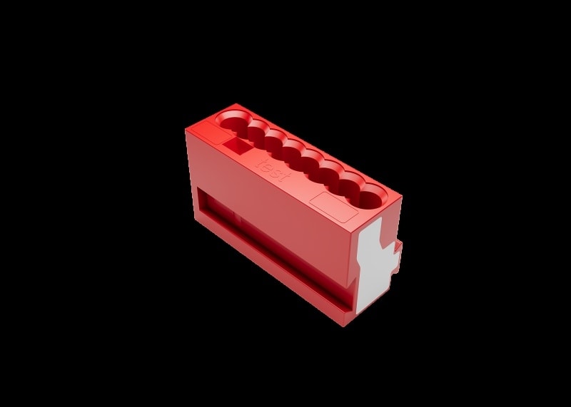 ZENNIO - MICRO-Verbindungsdosenklemme, 8-fach. Rot