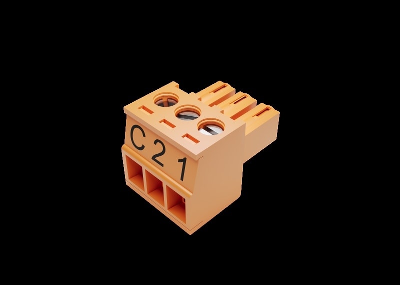 ZENNIO - Eingangsstecker - Flat Familie, IWAC Display und Z28 (3-Pol)