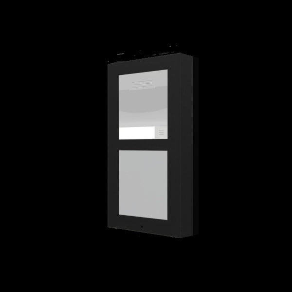 ZENNIO - GetFace IP - Aufputz-Installation - Rahmen - 2 Module - Schwarz (nur mit ZVP-BPL