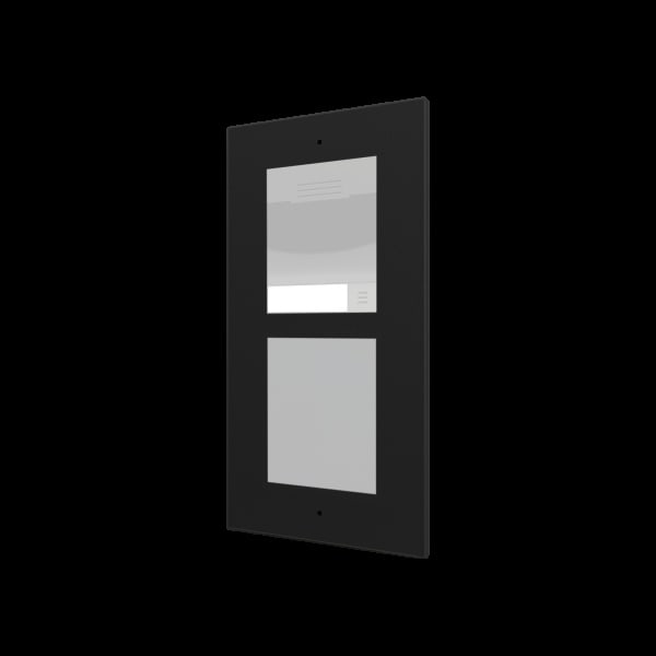 ZENNIO - GetFace IP - Flächenb.-Installation - Rahmen - 2 Module - Schwarz (nur mit ZVP-F