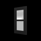 ZENNIO - GetFace IP - Flächenb.-Installation - Rahmen - 2 Module - Schwarz (nur mit ZVP-F