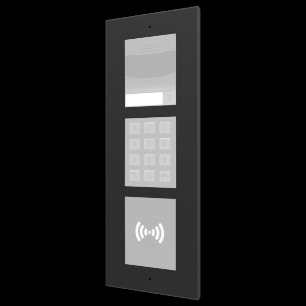 ZENNIO - GetFace IP - Flächenb.-Installation - Rahmen - 3 Module - Schwarz (nur mit ZVP-F