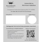 WICHMANN - Kennzeichnungsschilder EN-Kabelbox 20er Set, Zulassung ETA 13-0902