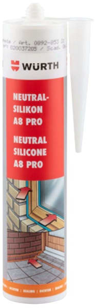WICHMANN - Neutralsilikon A8 PRO transparent 1 Kartusche 310 ml