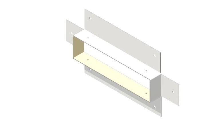 WICHMANN - Instafix® Wandanschlusskragen 400 x 120 x 30 mm, reinweiß