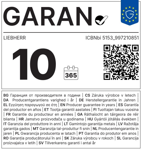 LIEBHERR - VG! FH+ Kühl-Gefrierkombi int. 0G NoFr. 175/70L B weiß